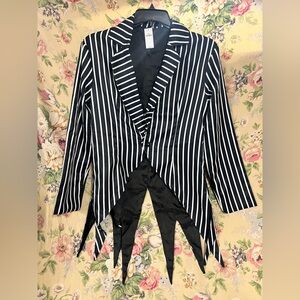 Black and White Striped Halloween Jacket